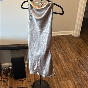 Elegant Cream Halter Dress